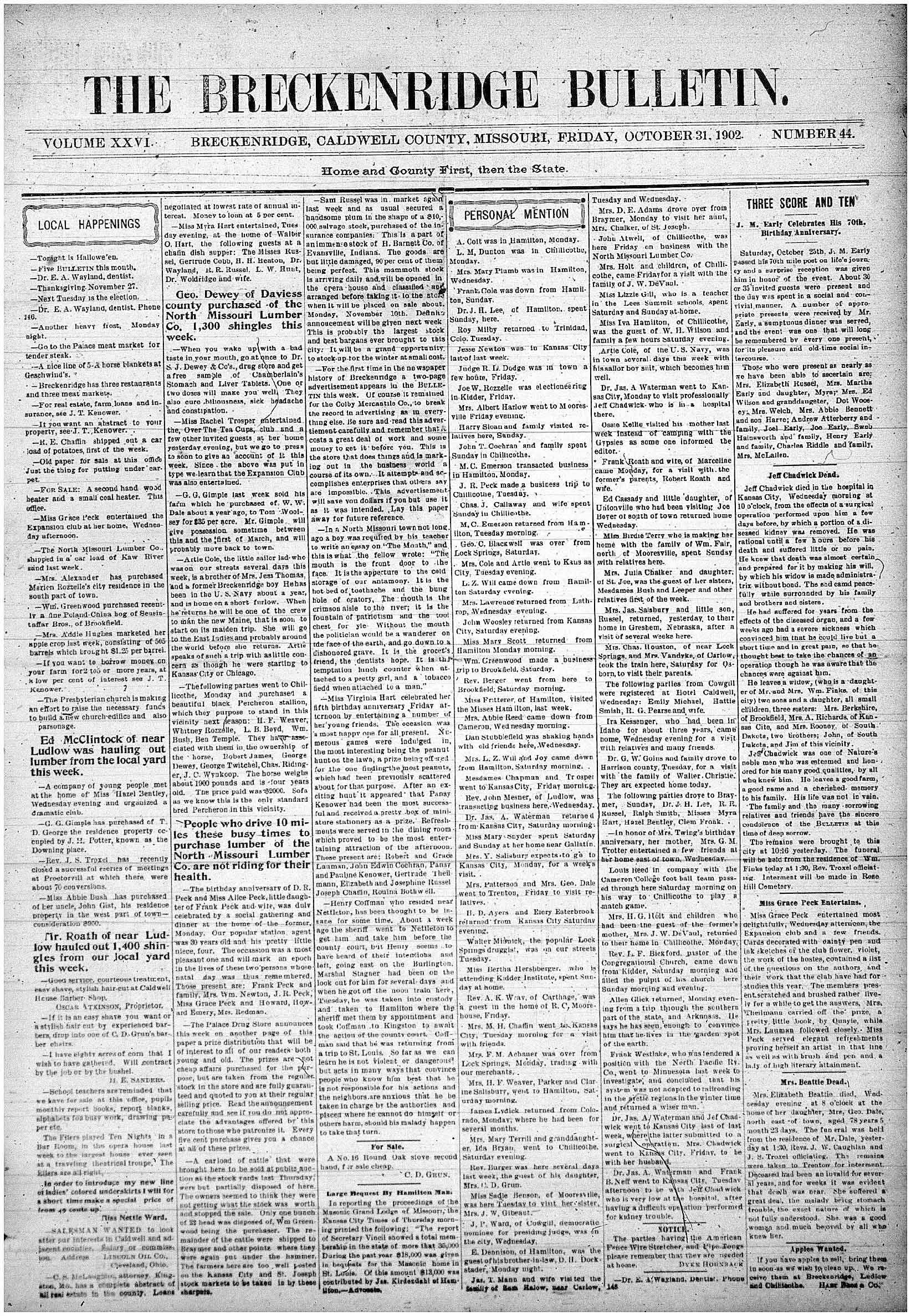 [Breckenridge Bulletin]