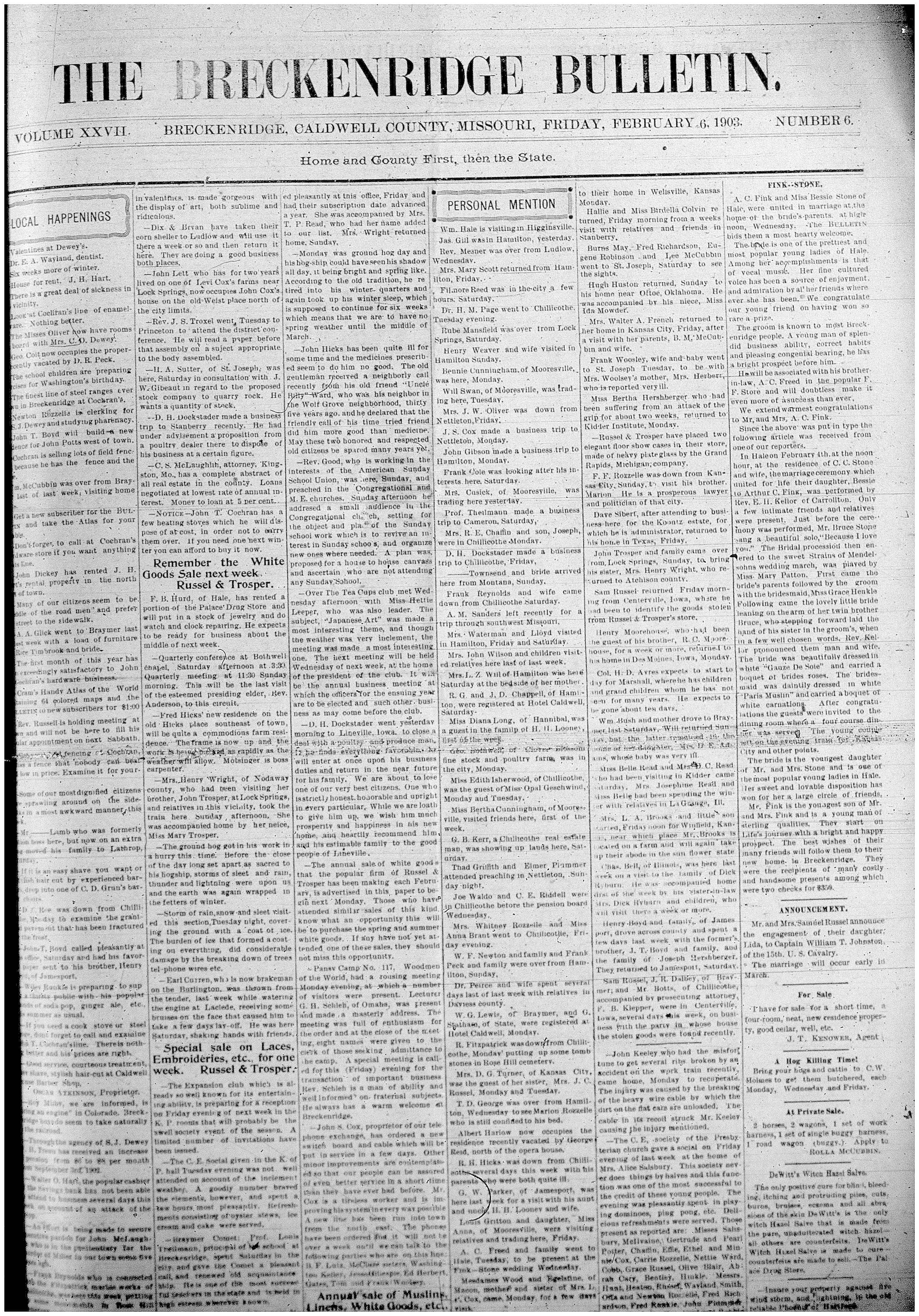 [Breckenridge Bulletin]