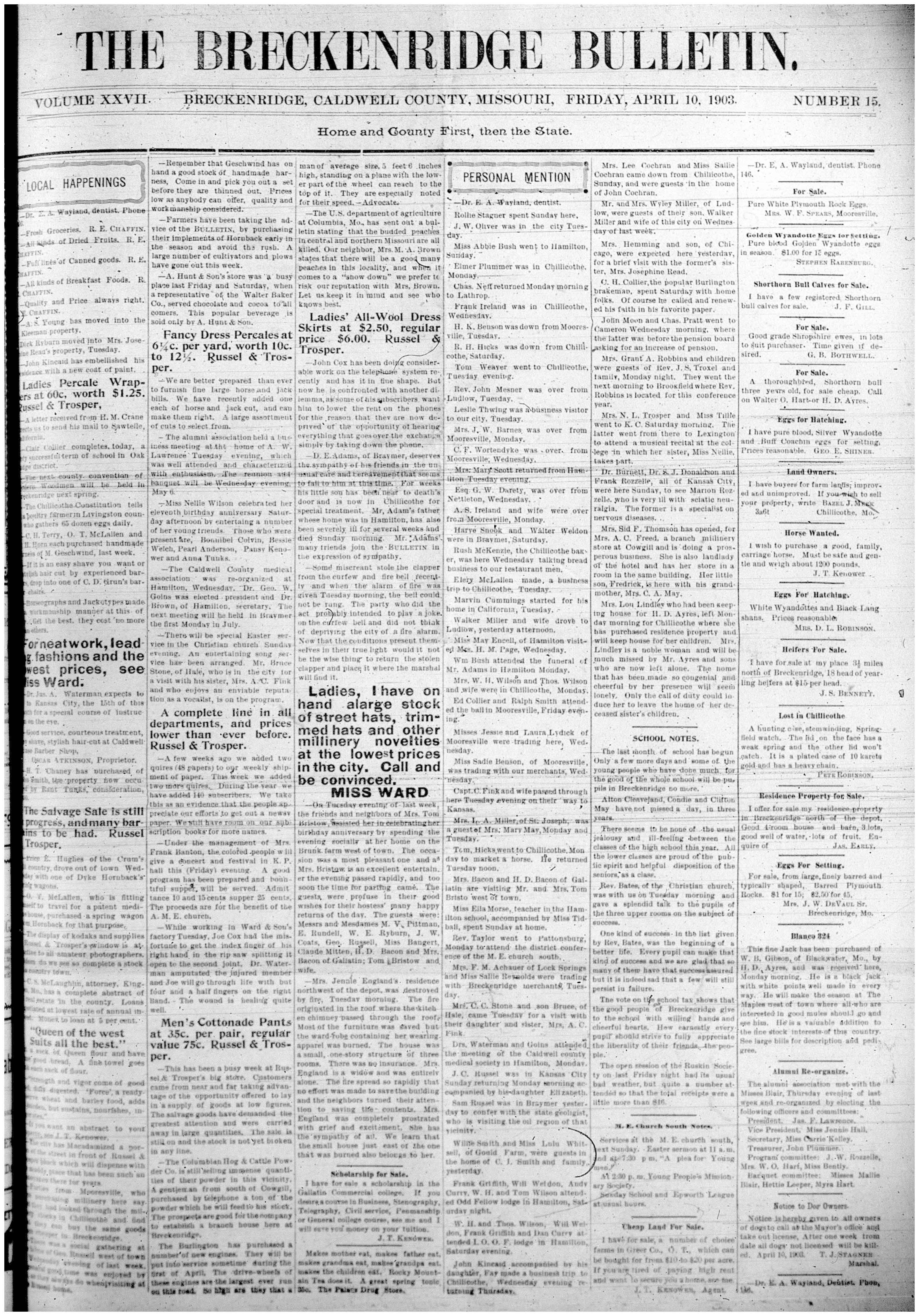 [Breckenridge Bulletin]