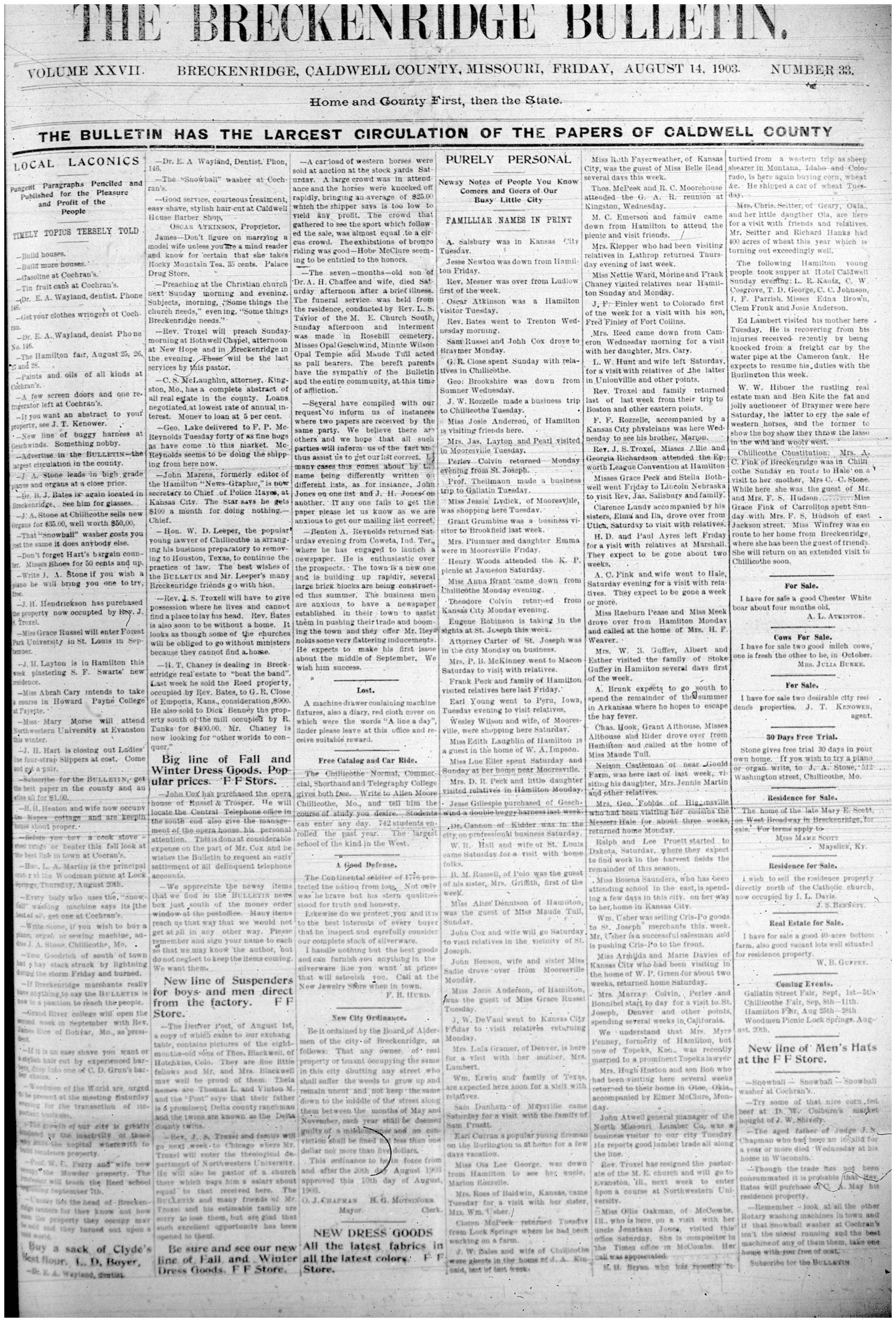 [Breckenridge Bulletin]