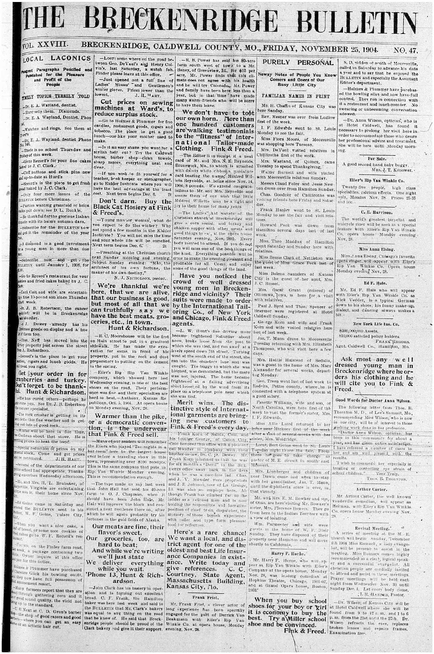 [Breckenridge Bulletin]