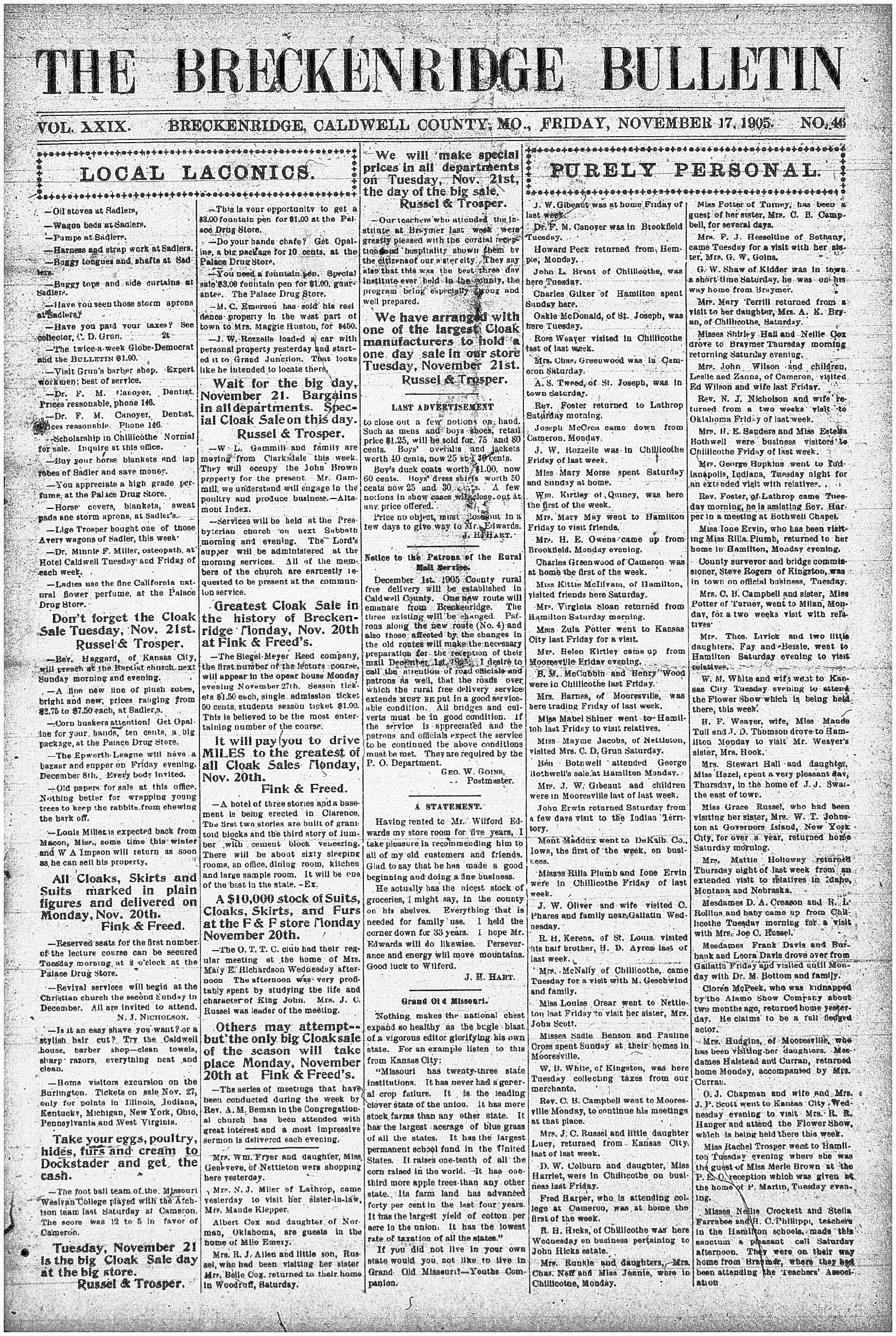 [Breckenridge Bulletin]