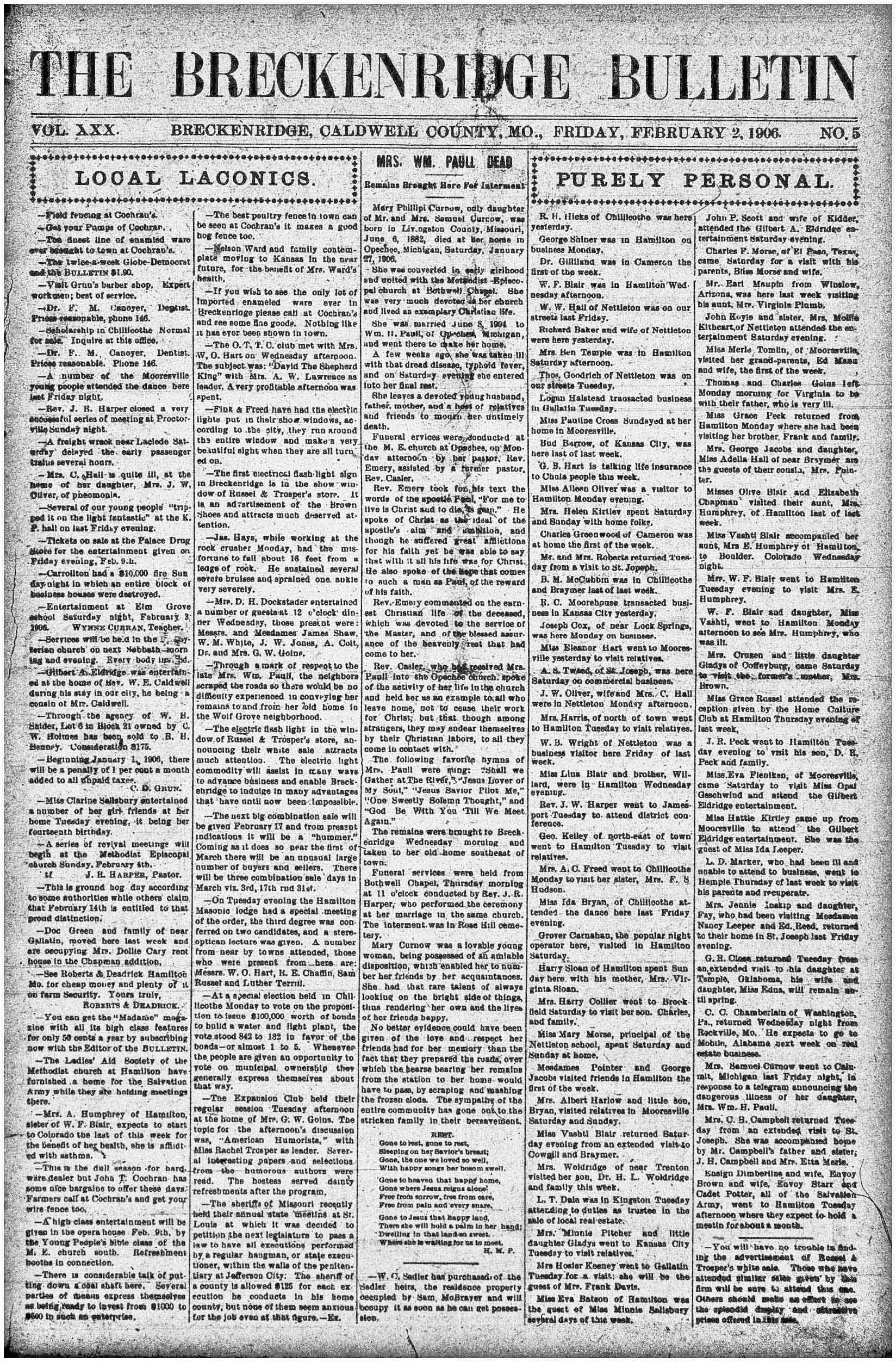 [Breckenridge Bulletin]