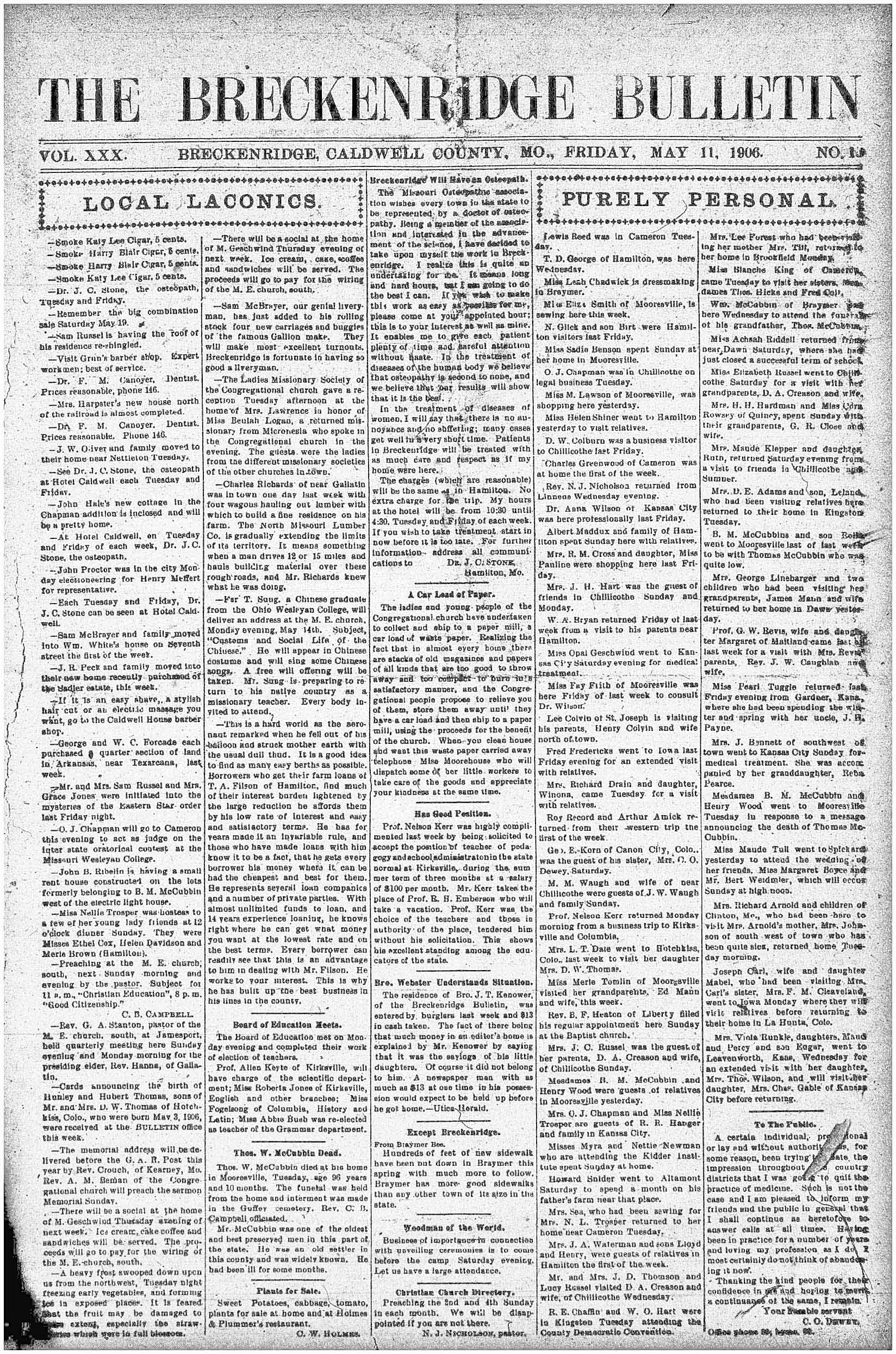 [Breckenridge Bulletin]