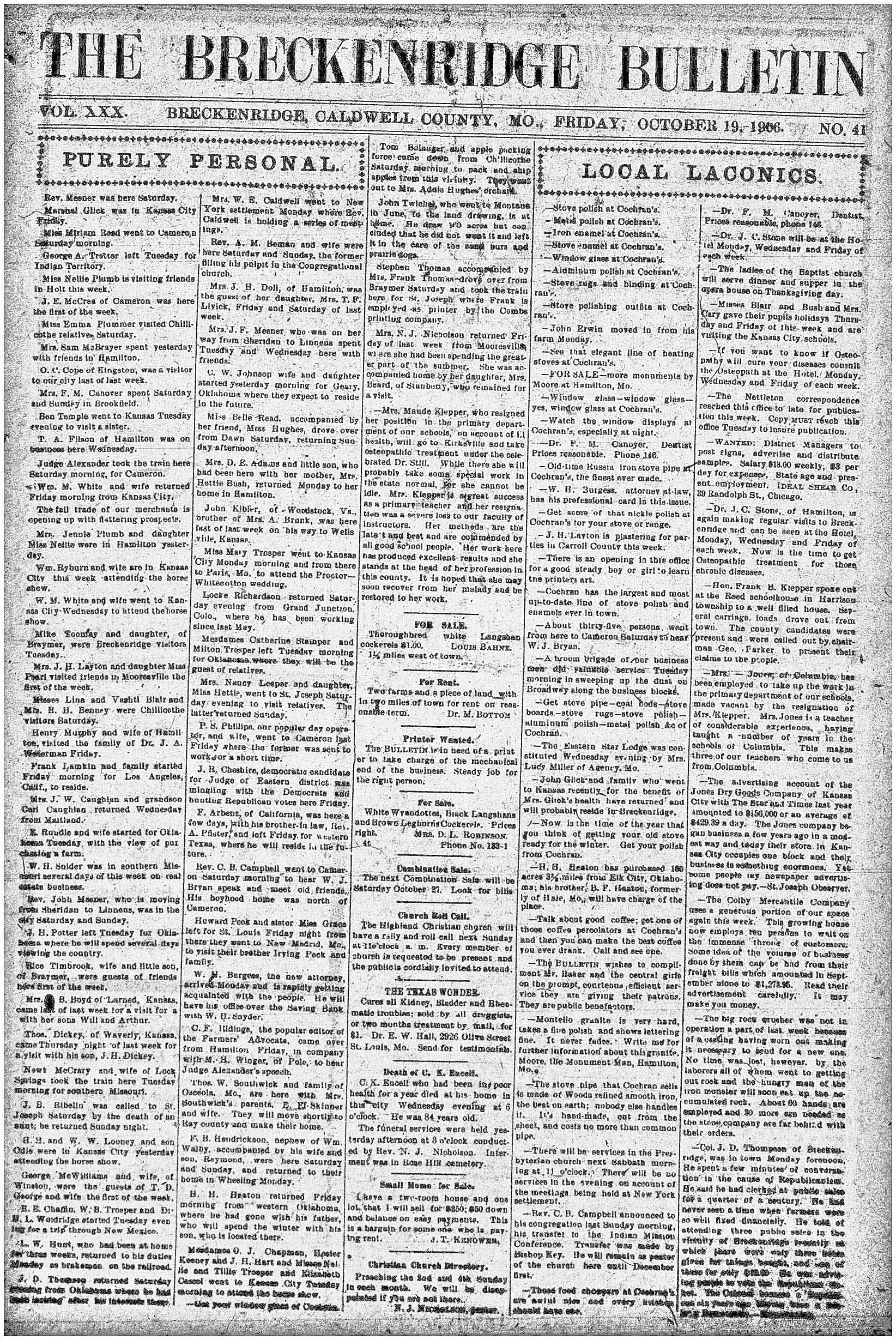 [Breckenridge Bulletin]