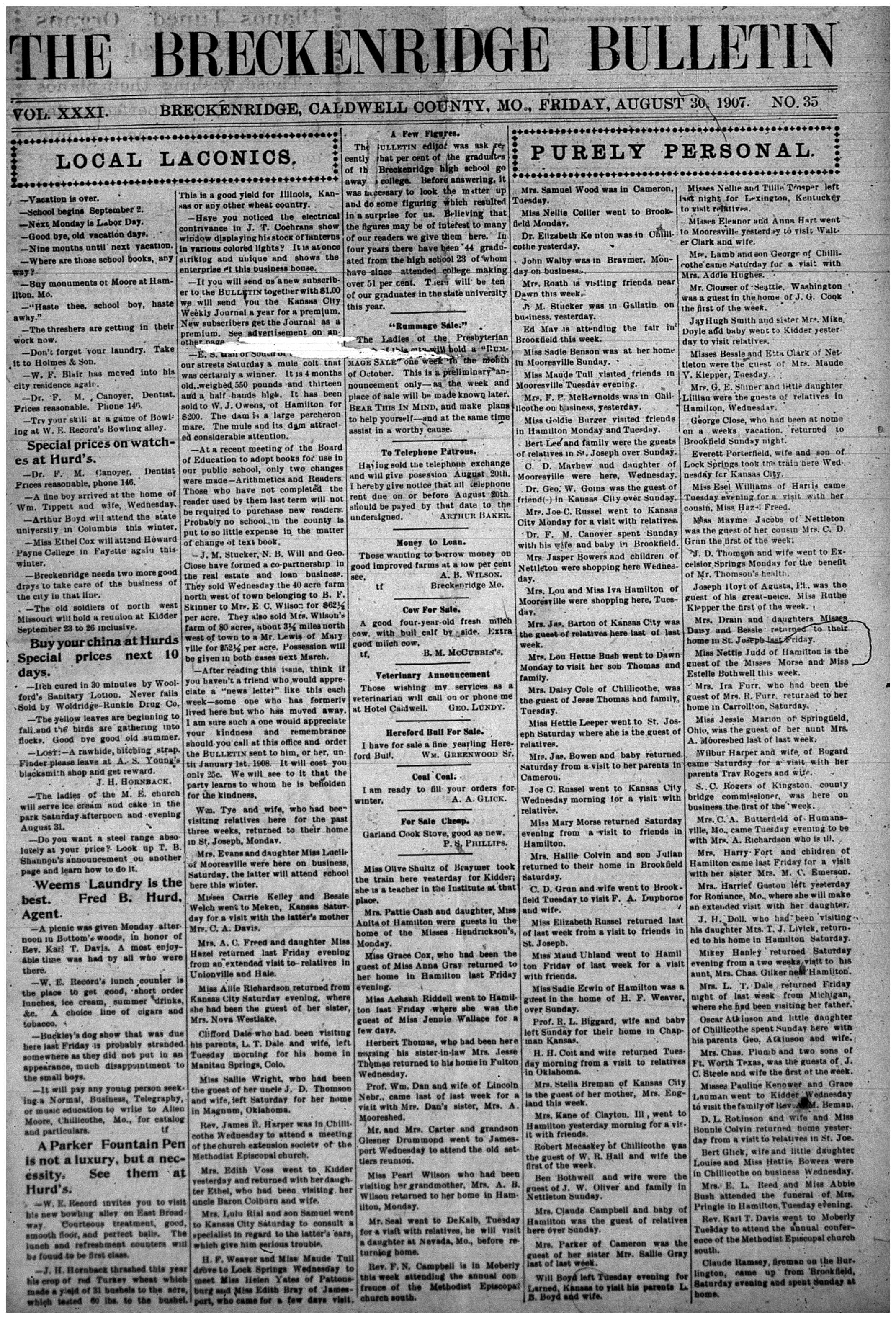 [Breckenridge Bulletin]