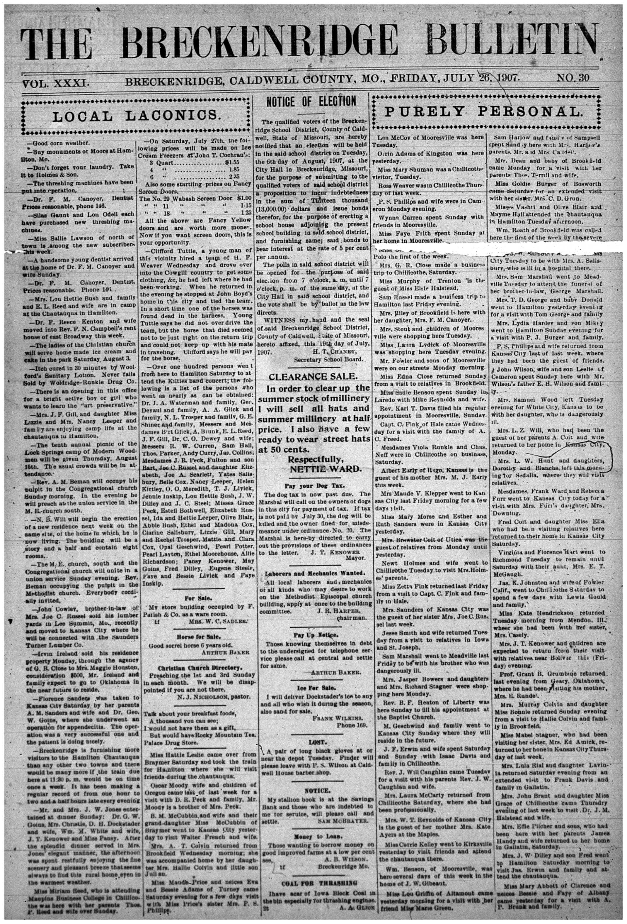 [Breckenridge Bulletin]