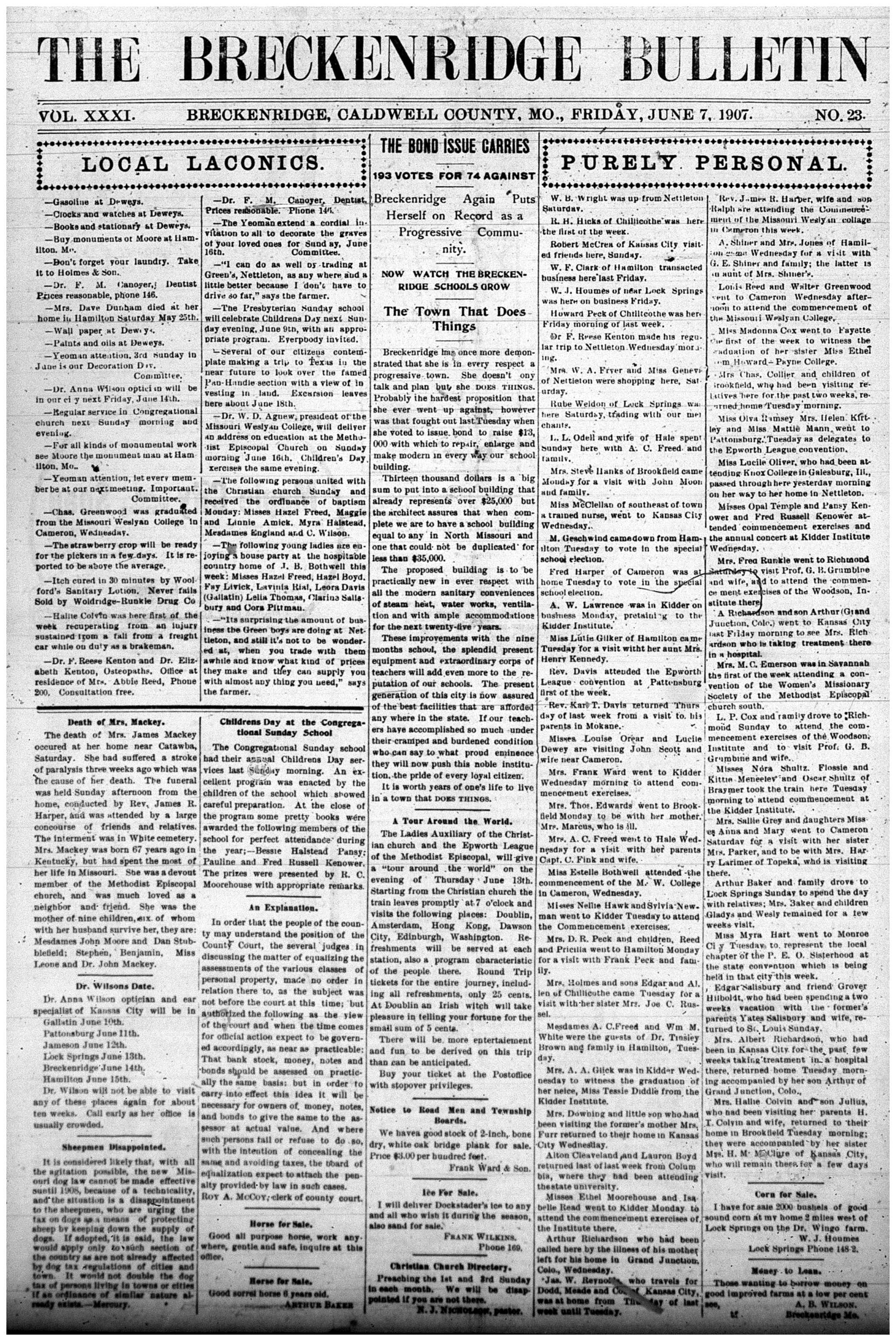 [Breckenridge Bulletin]