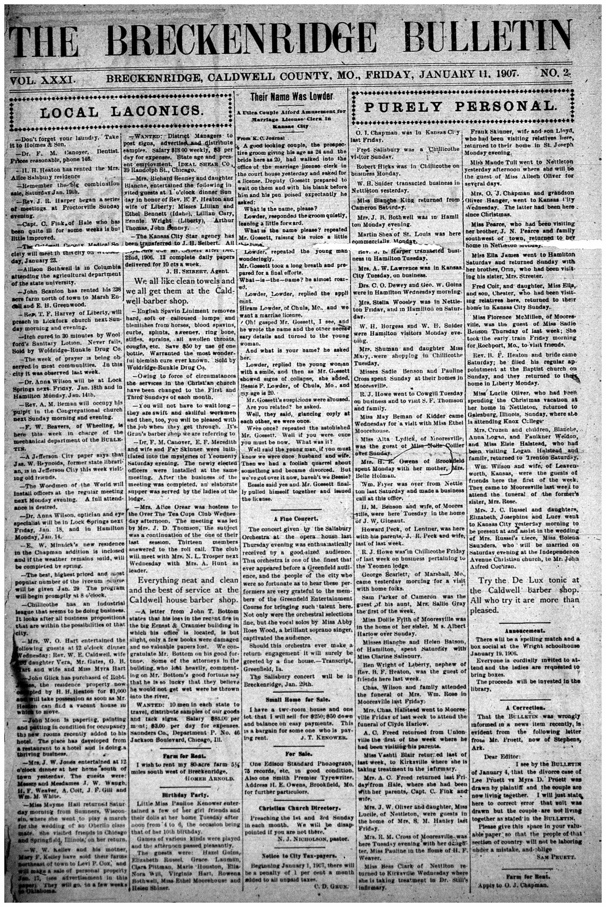 [Breckenridge Bulletin]