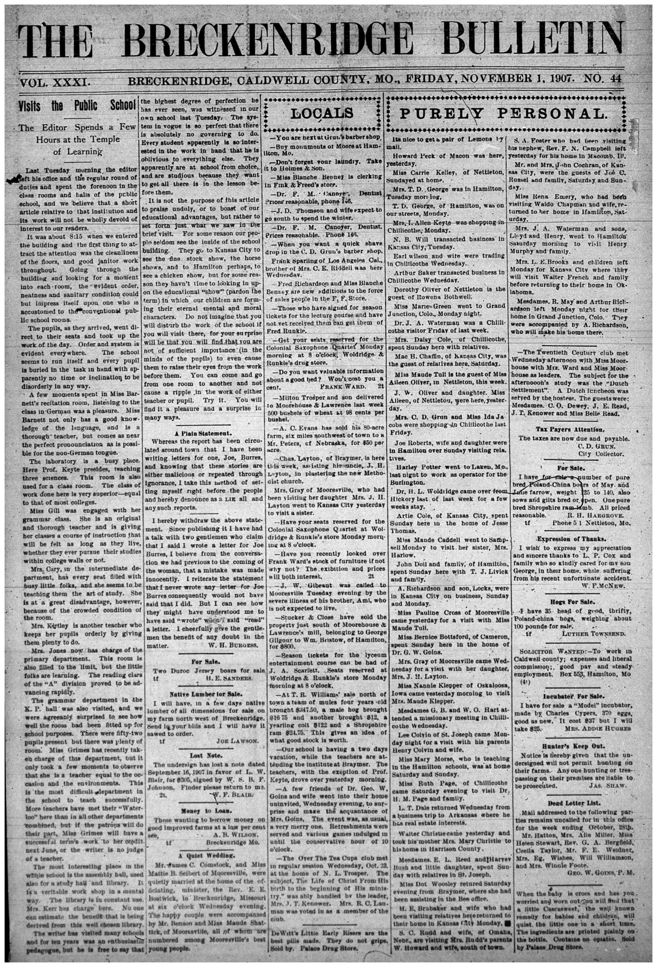 [Breckenridge Bulletin]