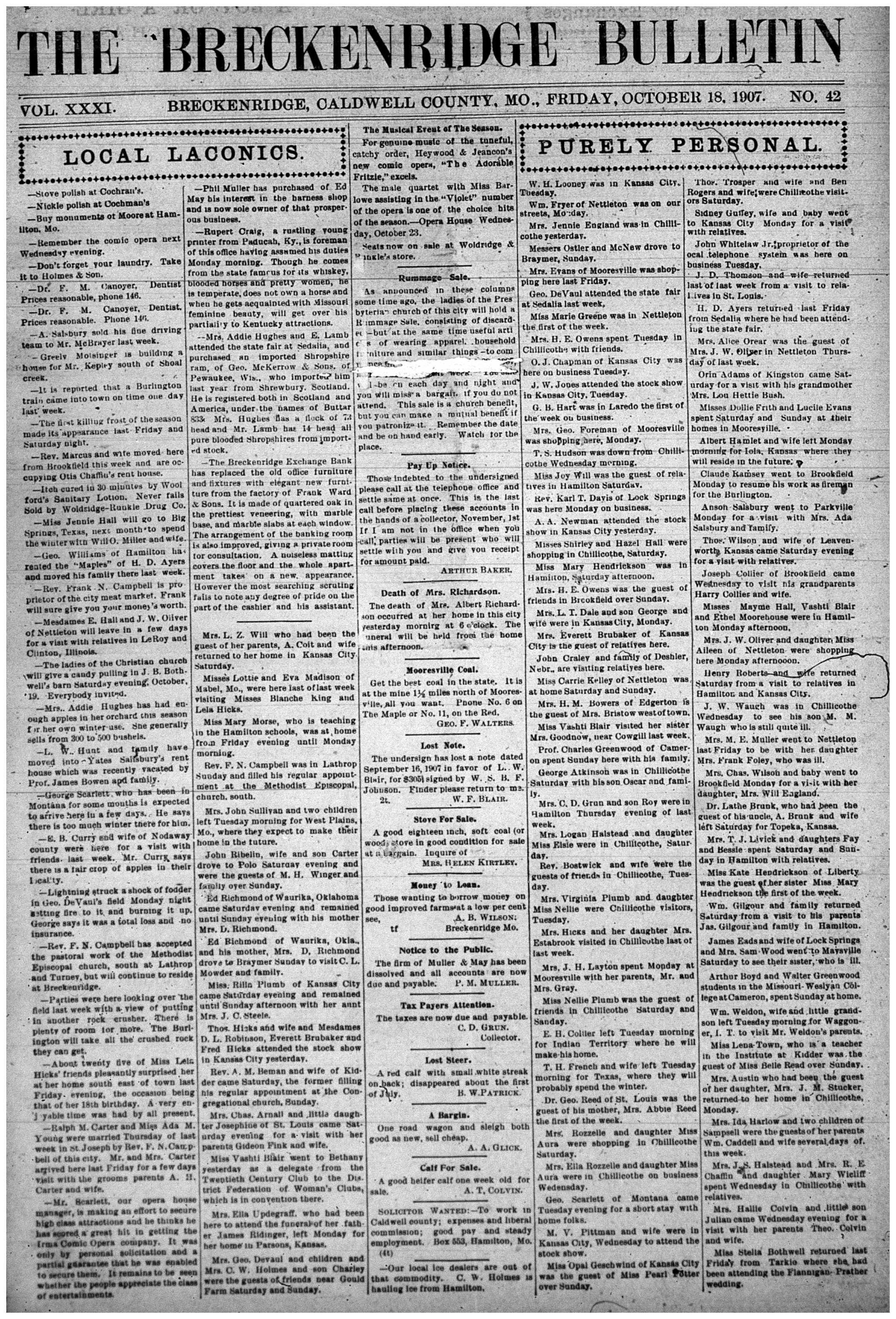 [Breckenridge Bulletin]