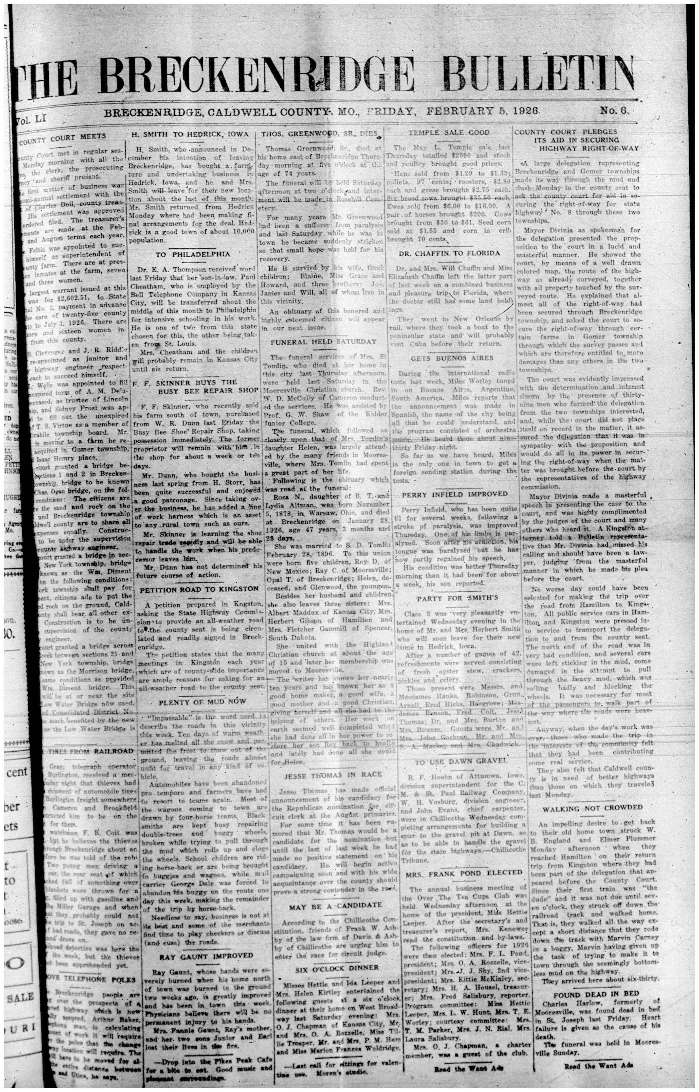 [Breckenridge Bulletin]